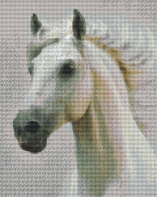 White Horse Nine [9] Baseplate PixelHobby Mini-mosaic Art Kit